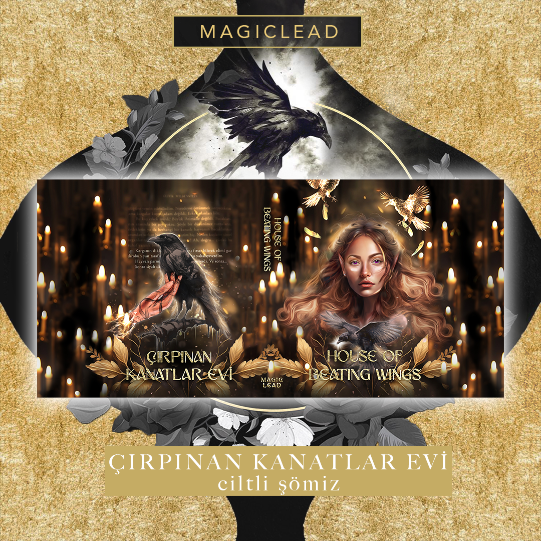 Çırpınan Kanatlar Evi ciltli özel tasarım kitap şömizi - House of Beating Wings special edition book dust jacket